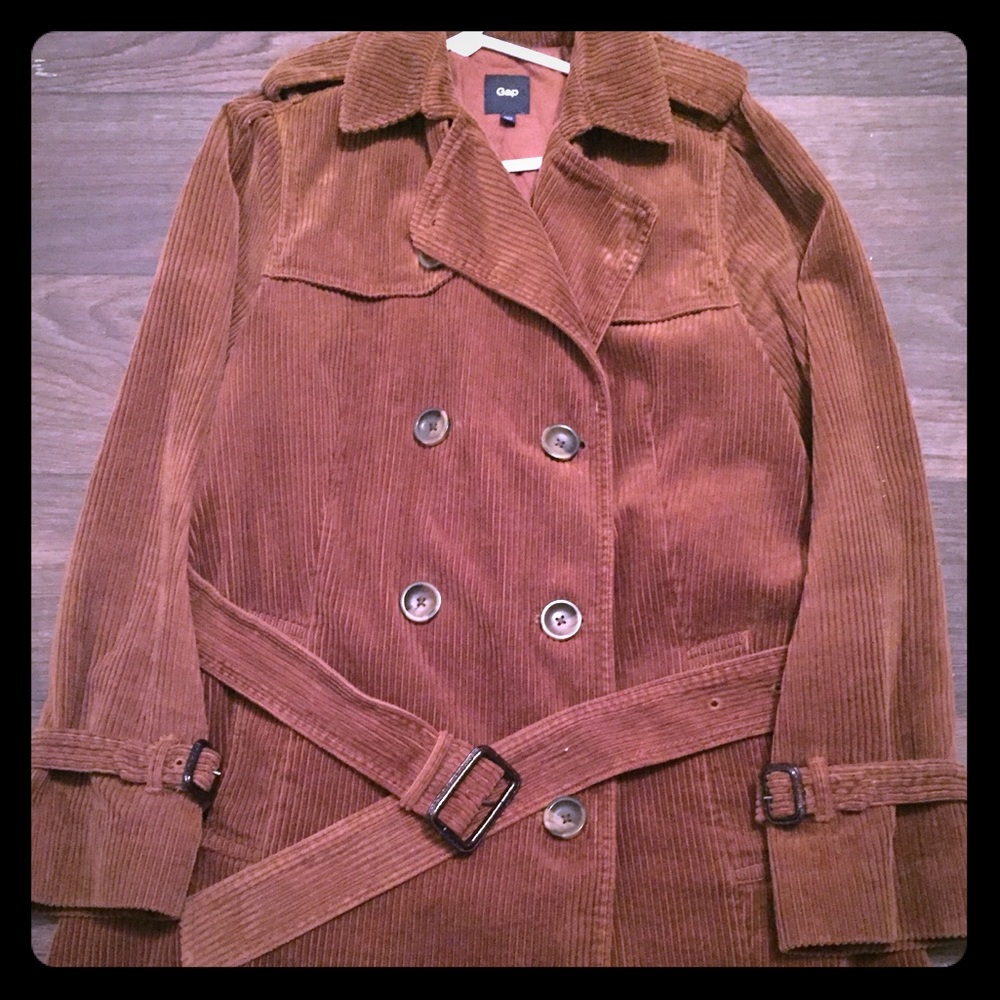 GAP Brown Corduroy Peacoat